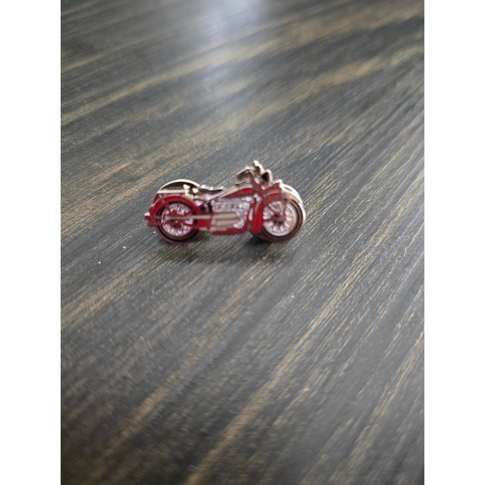 Red Motorcycle Enamel Pin Vintage Style BikerCruiser Lapel Pin Hat Pin Accessory